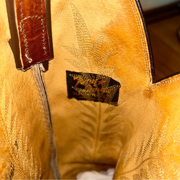 Vintage 1980s Tony Lama Brown Leather Cowboy Boots 9 1/2 D M or 11 W - Picture 8 of 13